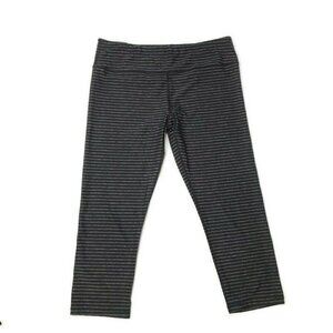 Scorpio Sol Womens Large Gray Stripe Capri Pants